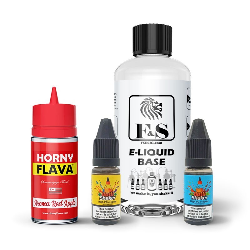 Red Apple by Horny Flava and F&S Custom Base bundle - DIY e liquid kit 240ml Red Apple by Horny Flava and F&S Custom Base bundle - DIY e liquid kit 240ml