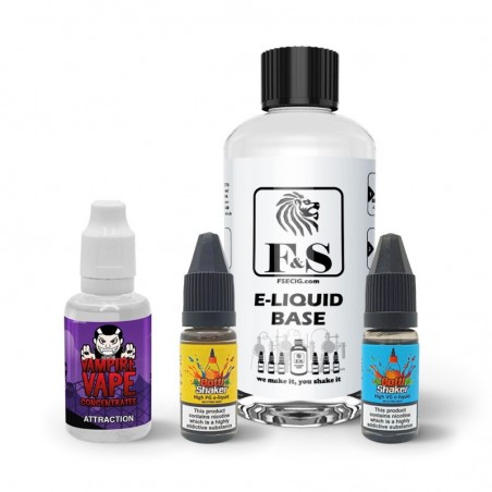 Attraction by Vampire Vape and F&S Custom Base bundle - DIY e liquid kit 240ml Attraction by Vampire Vape and F&S Custom Base bundle - DIY e liquid kit 240ml