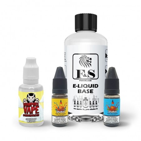 Sherbet Lemon by Vampire Vape and F&S Custom Base bundle - DIY e liquid kit 240ml Sherbet Lemon by Vampire Vape and F&S Custom Base bundle - DIY e liquid kit 240ml