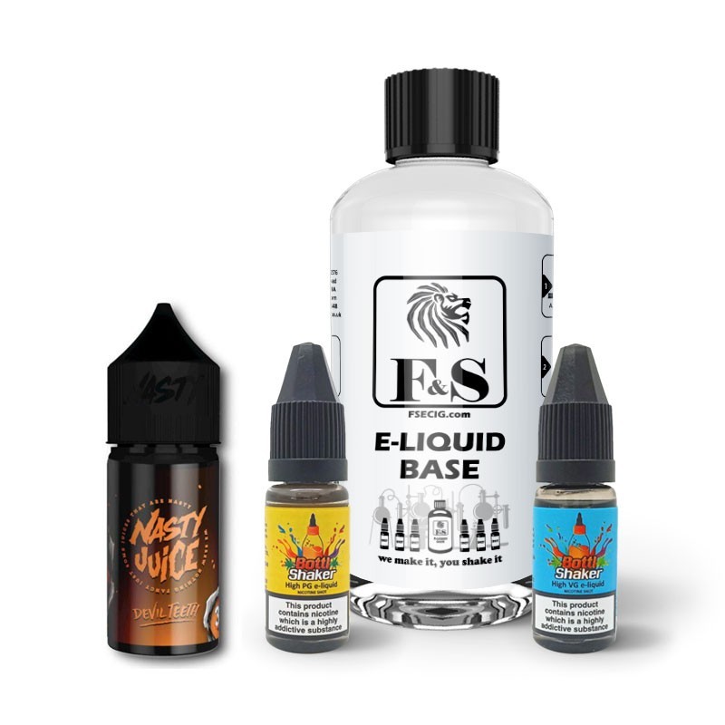 Devil Teeth by Nasty Juice and F&S Custom Base bundle - DIY e liquid kit 240ml Devil Teeth by Nasty Juice and F&S Custom Base bundle - DIY e liquid kit 240ml