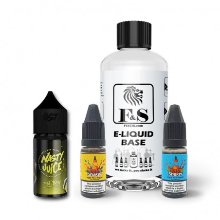 Fat Boy by Nasty Juice and F&S Custom Base bundle - DIY e liquid kit 240ml Fat Boy by Nasty Juice and F&S Custom Base bundle - DIY e liquid kit 240ml