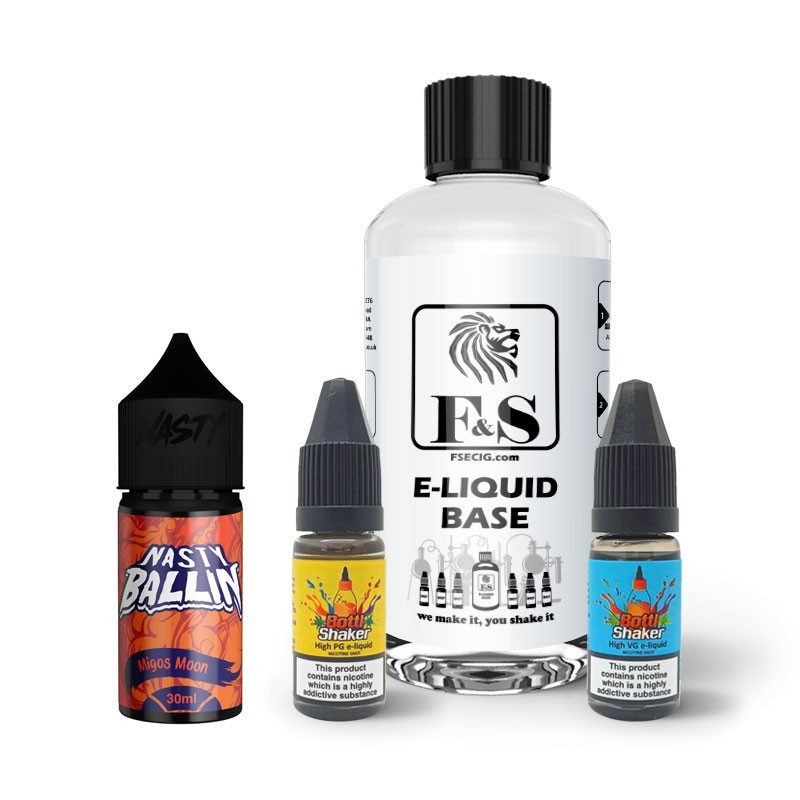 Migos Moon by Nasty Juice and F&S Custom Base bundle - DIY e liquid kit 240ml