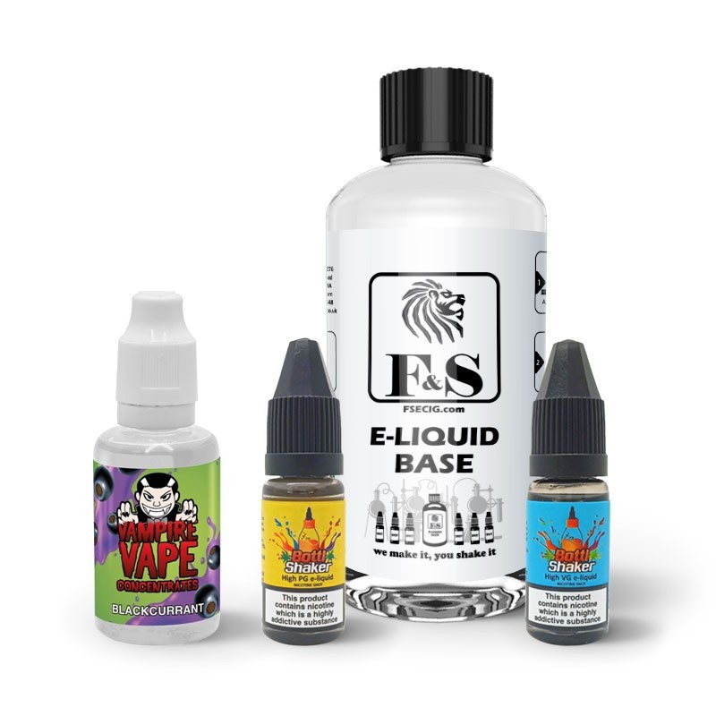 Blackcurrant by Vampire Vape and F&S Custom Base bundle - DIY e liquid kit 240ml Blackcurrant by Vampire Vape and F&S Custom Base bundle - DIY e liquid kit 240ml