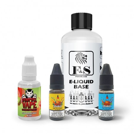 Strawberry & Kiwi by Vampire Vape and F&S Custom Base bundle - DIY e liquid kit 240ml Strawberry & Kiwi by Vampire Vape and F&S Custom Base bundle - DIY e liquid kit 240ml