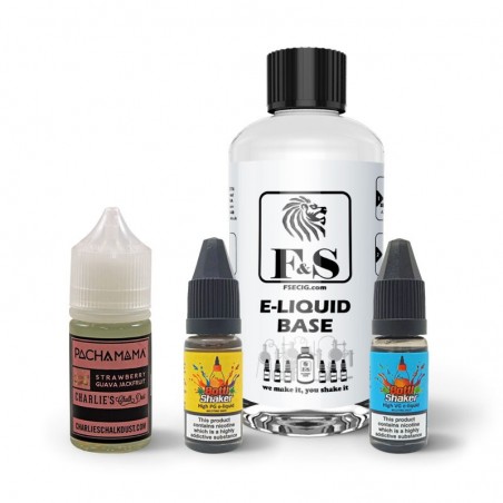 Strawberry Guava Jackfruit by Pacha Mama and F&S Custom Base bundle - DIY e liquid kit 240ml Strawberry Guava Jackfruit by Pacha Mama and F&S Custom Base bundle - DIY e liquid kit 240ml