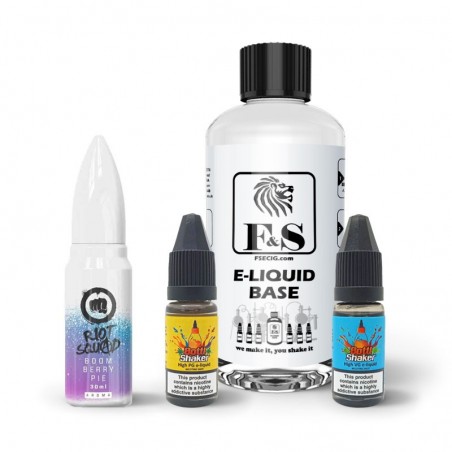 Boom Berry Pie by Riot Squad and F&S Custom Base bundle - DIY e liquid kit 240ml Boom Berry Pie by Riot Squad and F&S Custom Base bundle - DIY e liquid kit 240ml