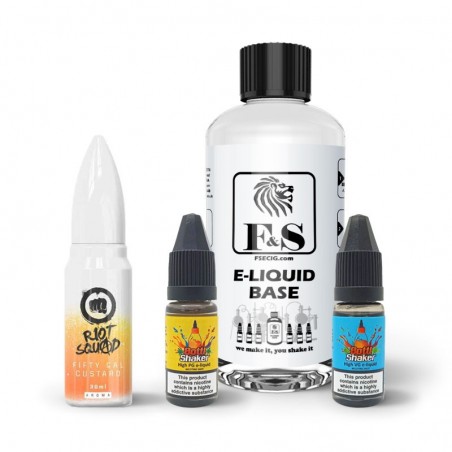 Fifty Cal Custard by Riot Squad and F&S Custom Base bundle - DIY e liquid kit 240ml Fifty Cal Custard by Riot Squad and F&S Custom Base bundle - DIY e liquid kit 240ml