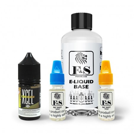 Lemon Crumble by Xcel Sixty and F&S Custom Base bundle - DIY e liquid kit 240ml Lemon Crumble by Xcel Sixty and F&S Custom Base bundle - DIY e liquid kit 240ml