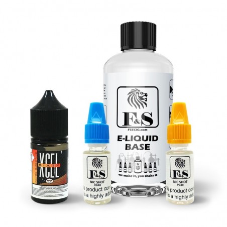 Mango Smoothie by Xcel Sixty and F&S Custom Base bundle - DIY e liquid kit 240ml Mango Smoothie by Xcel Sixty and F&S Custom Base bundle - DIY e liquid kit 240ml