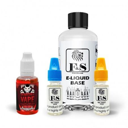 Blood Sukka by Vampire Vape and F&S Custom Base bundle - DIY e liquid kit 240ml Blood Sukka by Vampire Vape and F&S Custom Base bundle - DIY e liquid kit 240ml