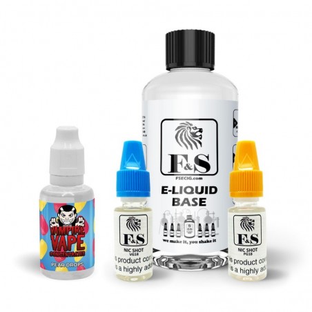 Pear Drops by Vampire Vape and F&S Custom Base bundle - DIY e liquid kit 240ml Pear Drops by Vampire Vape and F&S Custom Base bundle - DIY e liquid kit 240ml