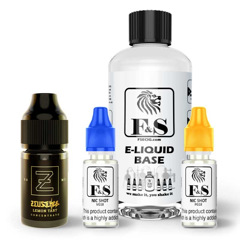 Lemon Tart by Zeus Juice and F&S Custom Base bundle - DIY e liquid kit 240ml